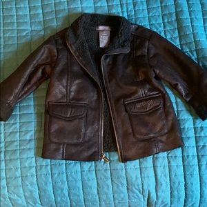 Kenneth Cole boys leather like coat 2T